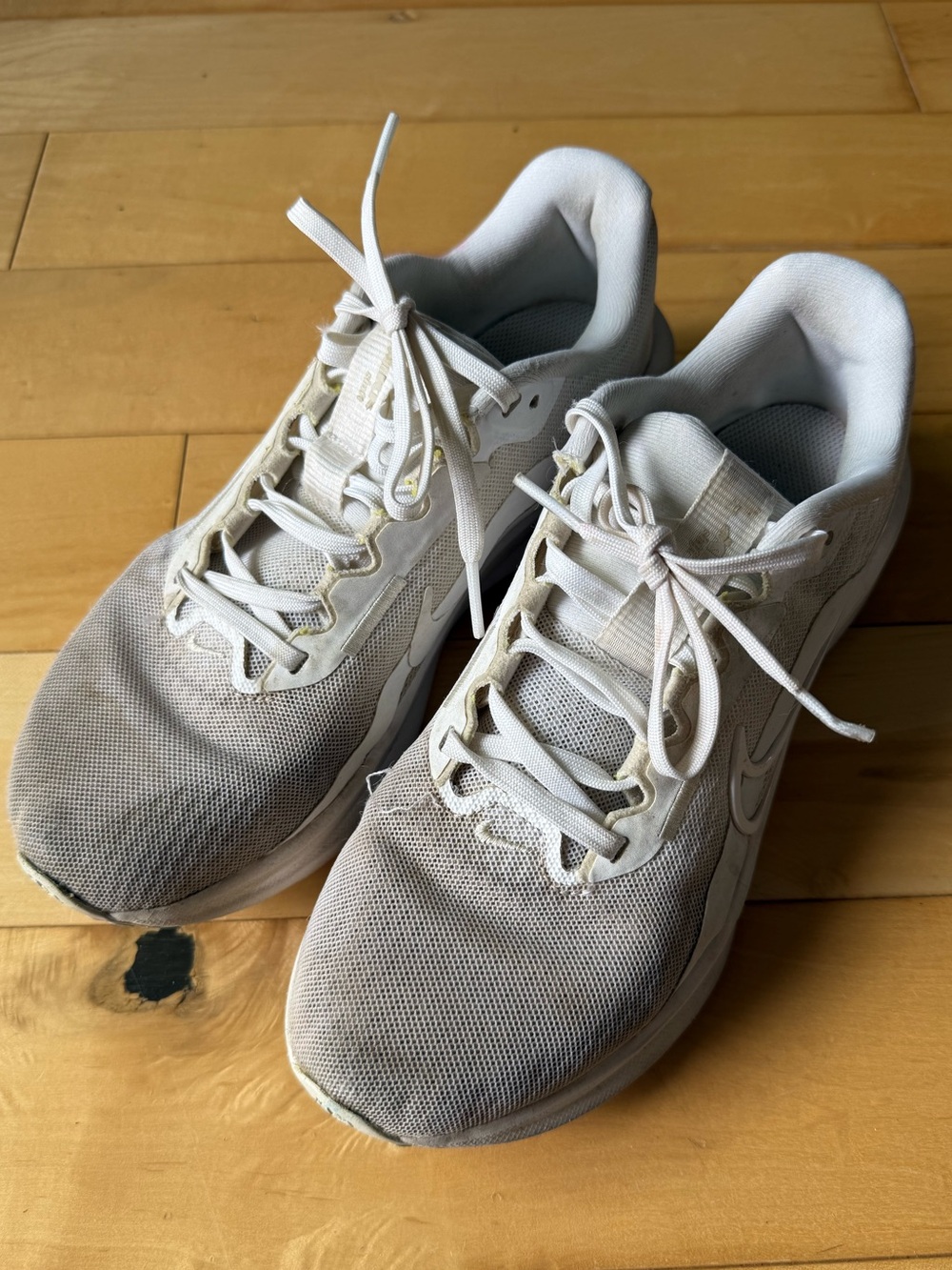 Nike white athletic shoes